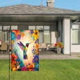thumbnail image 3 of Amhnf Colorful Hummingbird And Flowers Garden Flag For Home Outdoor Garden Yard Decor 12x18 inch, 3 of 5