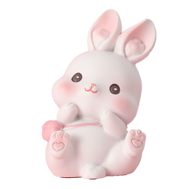 Oubit Home Decoration,Rabbit Ornament Pet Animal Rabbit Toy Rabbit Decoration Achieve More