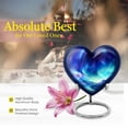 thumbnail image 5 of River Heart Urns For Human Ashes Keepsake - Urns For Human Ashes Adult Female Mom - Cremation Urn For Adults - Mini Urns For Ashes Heart - Urn For Ashes For Men - Remains Urn (Size - 3inch, 1pcs), 5 of 5