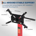 thumbnail image 2 of 1300 LBS Engine Stand Heavy Duty Foldable Rotating Engine Stand with 360 Head 4 Adjustable Arms and 4 Casters for Auto Repair Red, 2 of 7