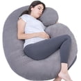 thumbnail image 1 of Almohada de Embarazo Midle One Gris Oscuro Forma de C para Maternidad y Mujeres Embarazadas, 1 of 6