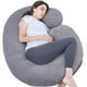 thumbnail image 1 of Almohada de Embarazo Midle One Gris Oscuro Forma de C para Maternidad y Mujeres Embarazadas, 1 of 6