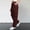 Wine, variant on Delayuji Womens Cargo Pants Jogger Pants High Elastic Waist Baggy Pants Trousers with Pockets Casual Streetwear S-5XL