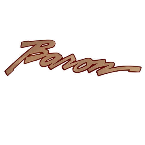 Lund Boat Brand Decal 1988150 | Baron Gold / Red 17 x 4 1/2 Inch