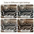 thumbnail image 7 of ODIKA 8'x10' Washable Area Rug Black Cream Abstract Swirls and Curves Design Elegant Geometric Flow with Continuous Line for Dining Room, Large Office, Lounge, Non-Slip Chair-Friendly Mat, 7 of 7