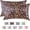 03- Brown Leopard, variant on Cuoff Satin Pillowcase for Hair and Skin, Silk Satin Pillowcase 2 Pack, Standard Size Pillow Cases Set of 2, Silky Pillow Cover with Envelope Closure (20x26, Silver Grey Striped)