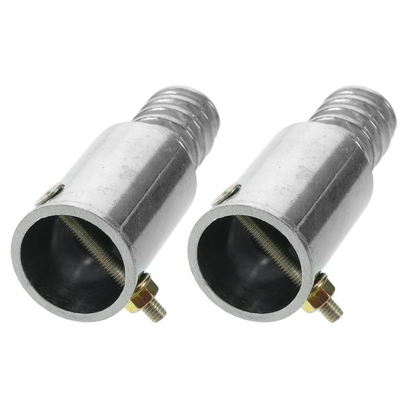 1 Set Universal Threaded Tip Replacement Kit for Wood or Metal Poles with Metal Handle Tips and Mop Adapter Silver 22 MM