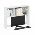 thumbnail image 4 of Furinno Classic Desktop Bookshelf Storage Hutch in Desk Organizer with 4 White, 4 of 6