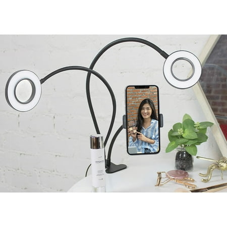 Cygnett - V-Dual Classic 2-in-1 Dual Ring Light with Phone Holder