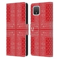 thumbnail image 1 of Head Case Designs Classic Paisley Bandana Cross Red Leather Book Wallet Case Cover Compatible with Google Pixel 4, 1 of 6