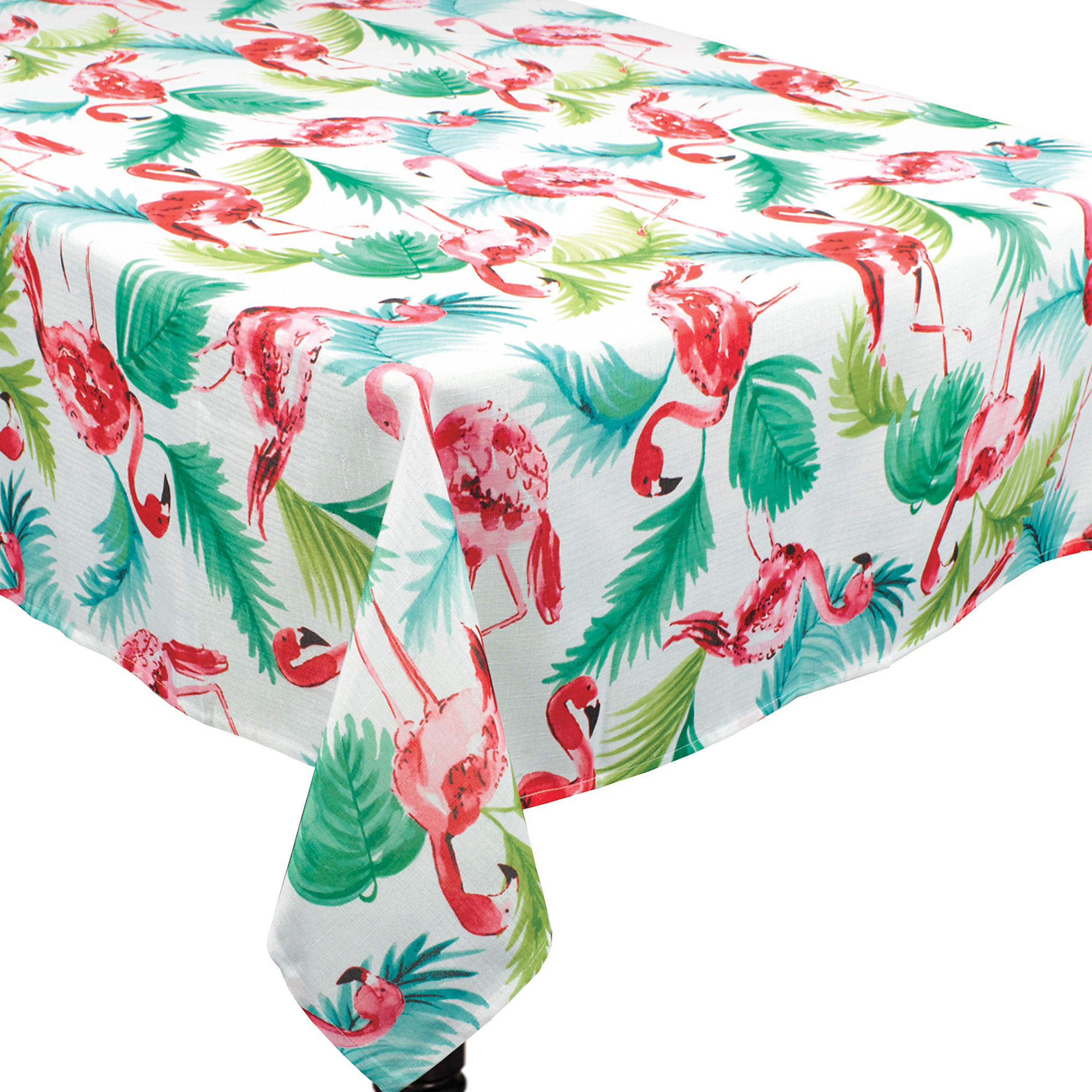 Amscan Flamingo Fabric Tablecloth, 60 Inches by 104 Inches