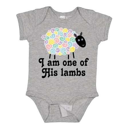 

Inktastic Religious Lamb Christian Childs Gift Baby Boy or Baby Girl Bodysuit