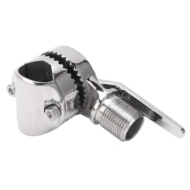 Marine Antenna Mount, Lever Action Handle Adjustable Ratchet Base Mount 1in Thread Multifunctional For 7/8 To 1in Rail For Yachts