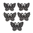 thumbnail image 2 of 5 uds mariposa coser en apliques insignia vestido busto brilnte Negro Zulema parches de encaje, 2 of 6