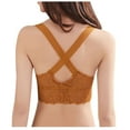 thumbnail image 4 of Bigersell Sports Bra for Women Girls Women Lingerie Lace Chest Tube Tops Backless Bra Camisole Underwear Women Size Padded Bralette, Style 2691, Brown, 4 of 7