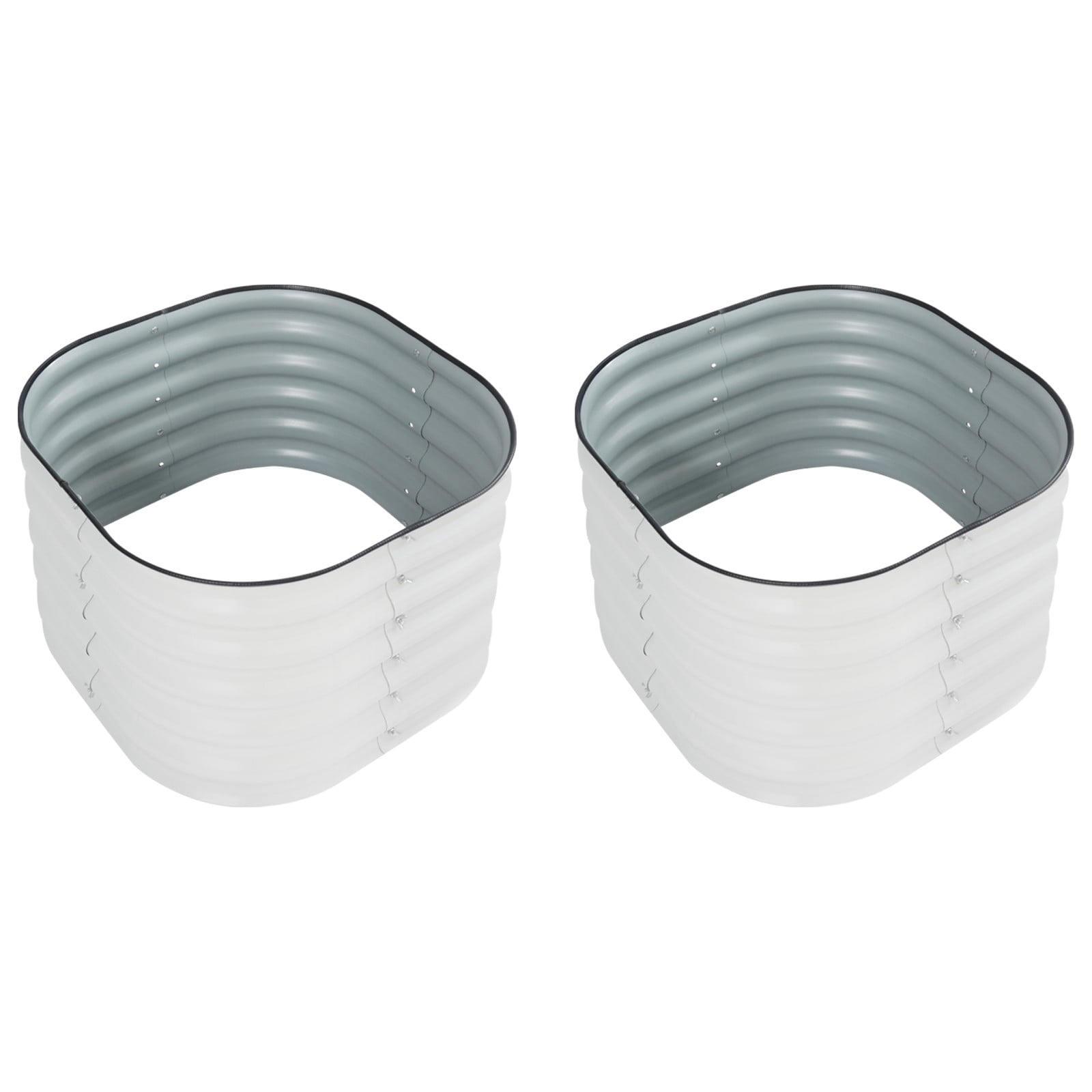 DENEST 2-Pack Round Raised Garden Bed for Outdoor Planting and Balcony Use