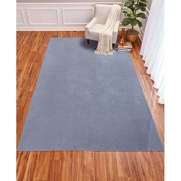 Nonslip Berber Area Rugs Blue Olefin, Can You Use Latex Backed Rugs On Laminate Floors
