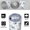 thumbnail image 4 of Pioneer Flower Floral Print Pattern 20oz Skinny Tumbler with Straw & Lid, Double Wall Vacuum Insulated Cup, Leak-Proof, Cup Holder Friendly, Hot 6H Cold 12H, 4 of 6