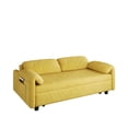 thumbnail image 5 of Modern Sofas Dual-Purpose Velvet Sofa Bed: Elegant Yellow Sofa Transforms into a Retractable Bed for Your Living Room,Fabric Sofas, 5 of 8
