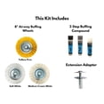 thumbnail image 2 of LINE10 Tools 8-inch Airway Buffing Wheel Kit with Three-Step Compound and Angle Grinder Buffer Extension Adapter for Polishing Hard Metals, 2 of 9
