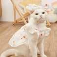 thumbnail image 5 of shenmeida Dog Dress Pet Skirt Doggie Apparel Puppy Flower Printed Dresses for Small Dogs Girl and Cats, 5 of 7