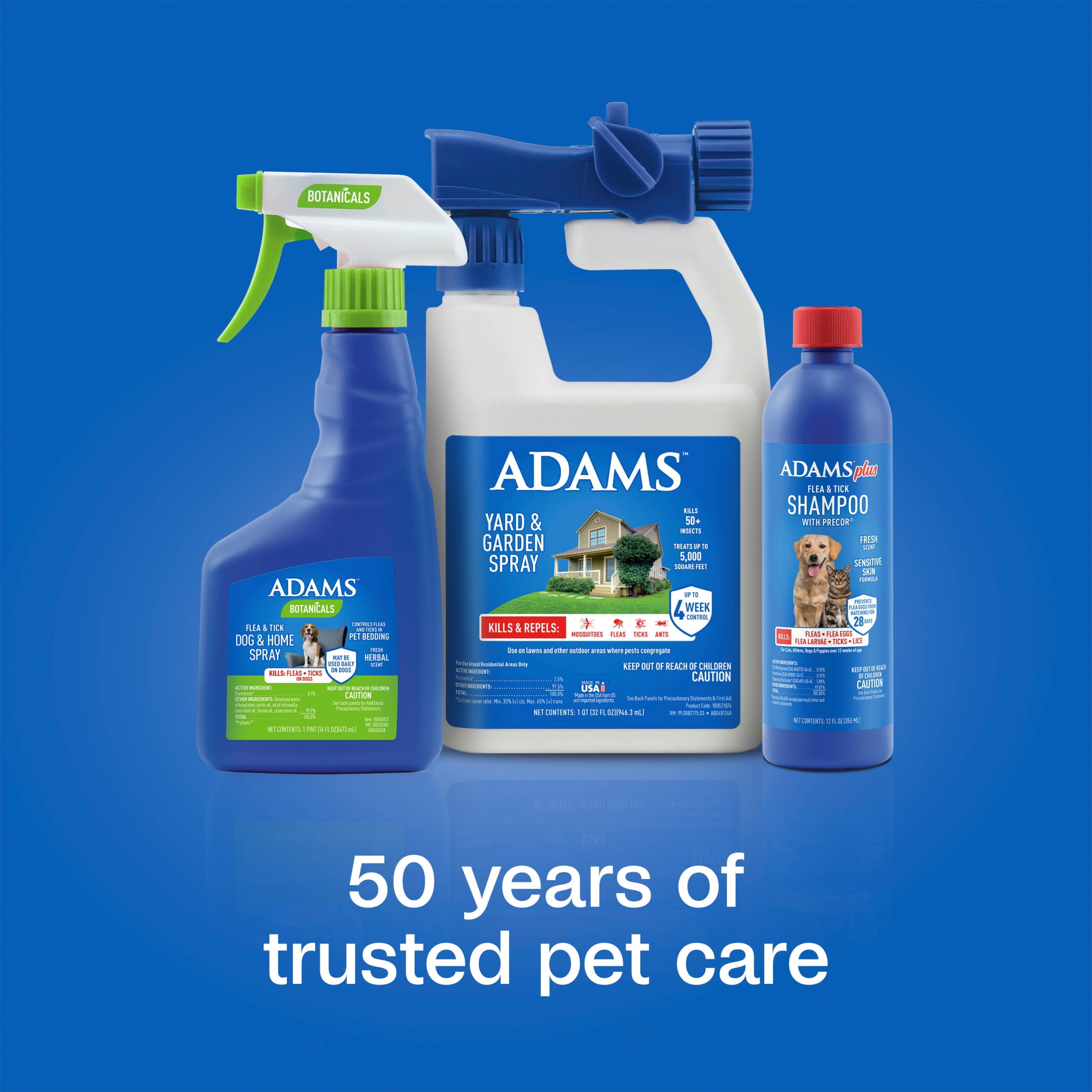 ADAMS Botanicals Flea & Tick Dog and Pet Bedding Spray, Flea spray for dogs. Kills Fleas & Ticks on Dog Bedding and Furniture, Plant-Based Formula, 16 fl oz