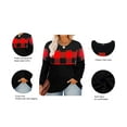 thumbnail image 4 of TIYOMI Plus Size Tops For Women Red Plaid Color Block Round Neck T Shirt Long Sleeve Christmas Casual Blouses Tee Fall Winter Shirts XL 14W 16W, 4 of 4