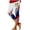 Dark Blue, variant on Women's High Waist Yoga Pants Patriotic Print Compression Capri Leggings For 4th of July Workout And Fitness