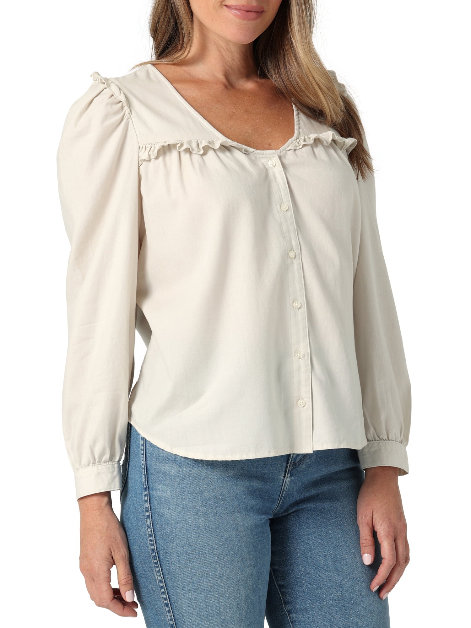 Lady Lee® Women's Ruffle Long Sleeve Shirt