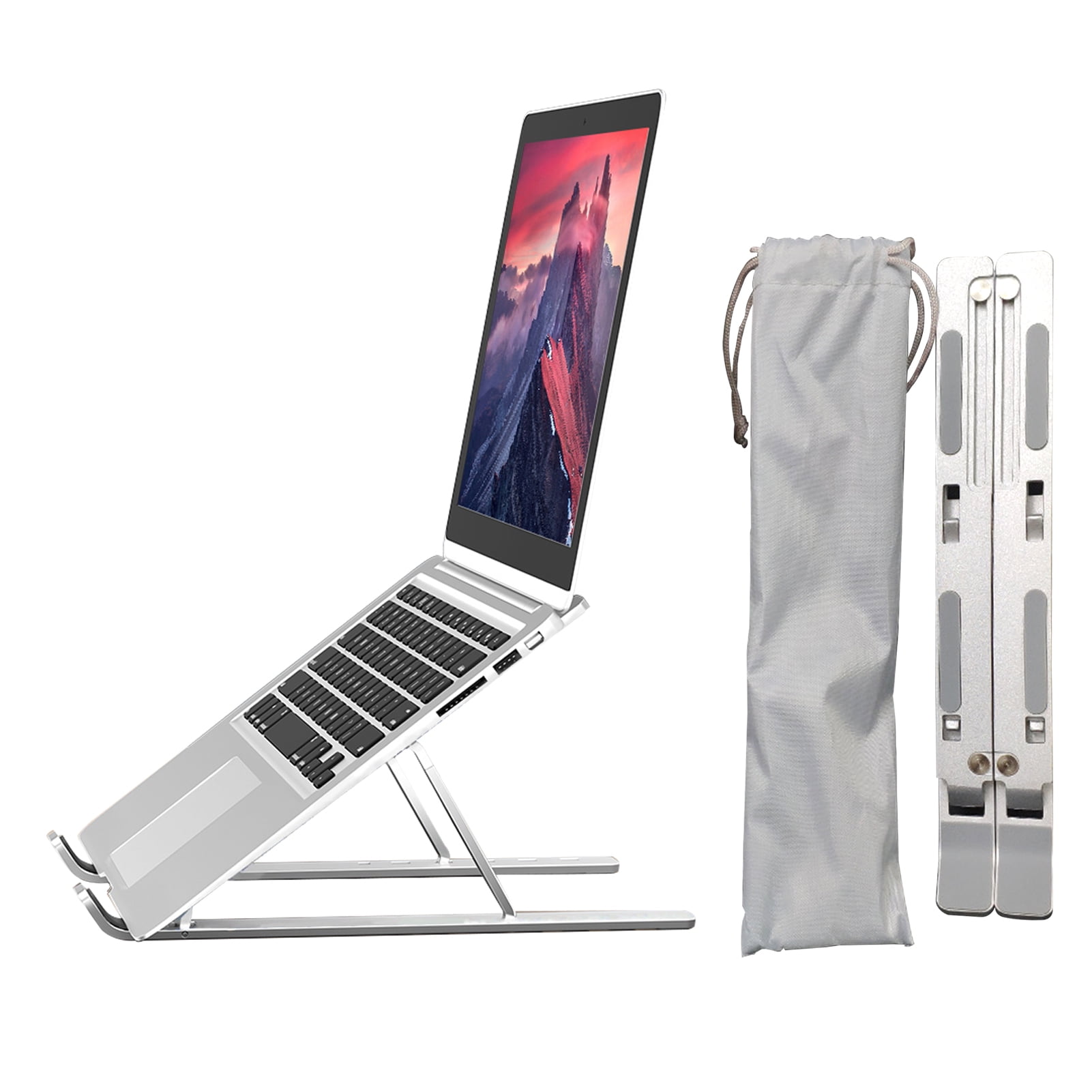 Laptop Stand,Portable Wood Laptop Stand Hollow Back Design Vertical Heightening Stand Tilt 30° Notebook Holder Riser,for 13‑17inch Laptop Computer 