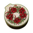 thumbnail image 1 of Christmas Round Bump Tinplate Candy Box Biscuit Can Wreath Patterned Wedding Gift Box Exquisite Candy Jar Tea Leaf Container for Christmas Xmas Party, 1 of 7