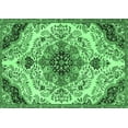 thumbnail image 1 of Ahgly Company Indoor Rectangle Medallion Emerald Green Traditional Area Rugs, 2' x 5', 1 of 4