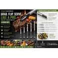 thumbnail image 3 of Prepworks Heads-Up Cooking Tongs 5 Piece Set Gray, 3 of 4