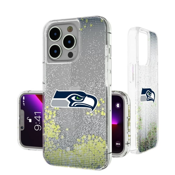 Seattle Seahawks Linen Logo iPhone Glitter Case