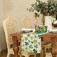 thumbnail image 3 of St Patricks Day Table Runner 13x36 Inches, Shamrock Green Spring Seasonal Farmhouse Burlap Indoor Kitchen Dining Table Decorations for Home Party AT393-36, 3 of 5