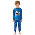 thumbnail image 3 of Ulanda Newborn Baby Boy Fall Clothes Long Sleeve Round Neck Cute Print Sweatshirt Top Long Pants Cute Toddler Winter Outfits (Blue, 7-8 Years), 3 of 9