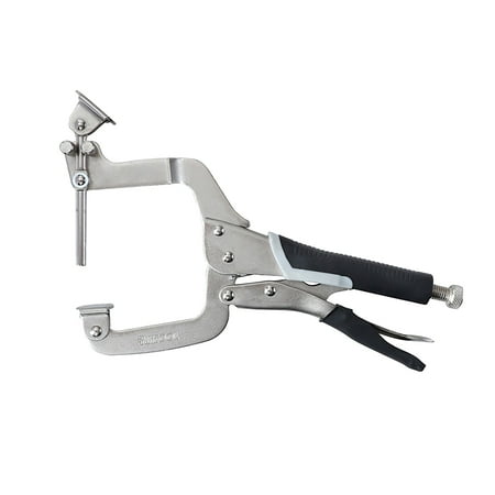 

YUEHAO Faucets 12IN Pocket Hole Clamp 2 In 1Design C Clamps Adjustable Woodworking Locking Pliers multifunctional two-in-one strong Silver