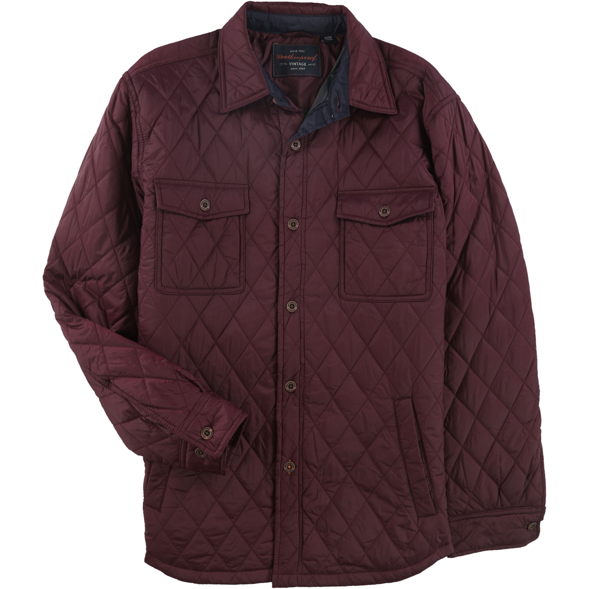 Weatherproof Mens Nylon Quilted Jacket, Purple, Small