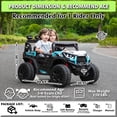 thumbnail image 3 of sopbost 24V Kids Electric Ride-On Toy Car, Ages 3–8, Max Speed 5 MPH, Battery-Powered Toy Vehicle with Remote Control, Blue & White, 3 of 7