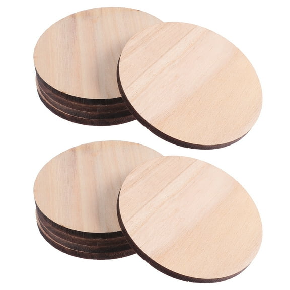 KONTONTY Unfinished Wood Circle Disc for DIY Crafts Painting 10Pcs 4In