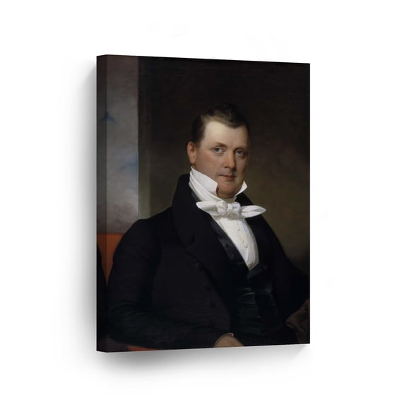 Smile Art Design 15th President of The United States of America James Buchanan Portrait Oil Painting Canvas Wall Art Print American History Political Icon Office Library Living Room Home Decor 12x8
