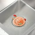 thumbnail image 4 of Hair Catcher Sink Strainer - Anti Clog Drain Filter for Kitchen & Bathroom | Flexible Rubber Hair Stopper | 3.9 Inch Flat Mouth Design with Bottom Positioning Foot, 4 of 4