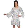 thumbnail image 1 of Moomaya Printed Robe For Girls Cotton Plus Size Nightwear Summer Bathrobes, 1 of 6