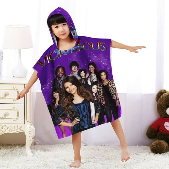 Victorious Hooded Beach Towel Poncho for Kid Girls Toddlers Boys Bath Pool Swim Cover-ups Swimwear Soft Lightweight Microfiber