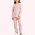 thumbnail image 4 of xaoyunyn Girls 2 Piece Basic Homewear Outfits Casual Solid Color Round Neck Long Sleeve Top and Pant Set 7-15 Years, 4 of 6