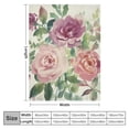 thumbnail image 4 of Fenyluxe Roses Print Throw Blanket for Bed Couch Car Kids Adults Lightweight Soft All Seasons - Pack of 1, Available in 3 Sizes 60x80in, 4 of 6