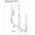 thumbnail image 3 of Kingston Brass KB1798PXLS Heritage Double-Handle 3-Hole Widespread Kitchen Faucet in Brushed Nickel, 3 of 5