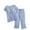 Light Blue, variant on AJTQTH Summer Nursing Clothes Set for Women Oversized Solid Color Outfits Deep V-Neck Short-Sleeved Tops+Drawstring Straight-Leg Trousers Pregancy Homewear Gray XL