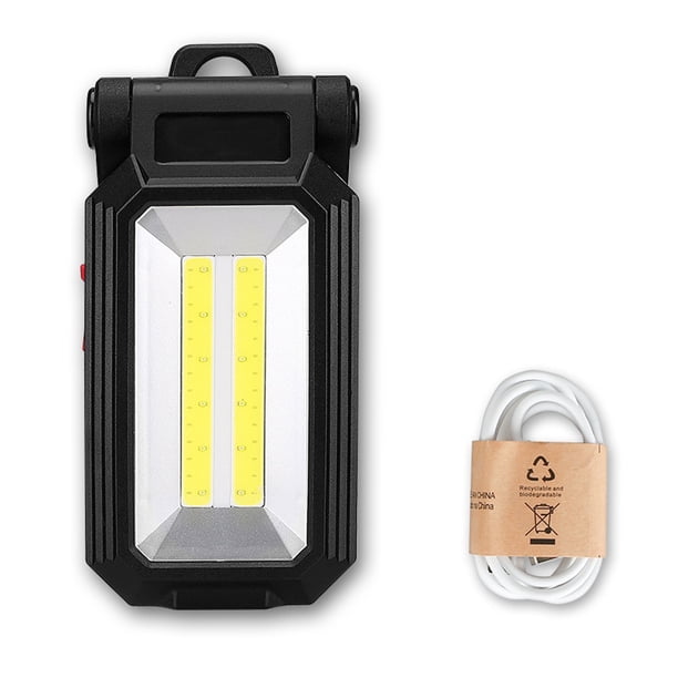 Luz de trabajo Lámpara recargable Colgando LED Linterna Plástico de 170 grados Cabeza giratoria antorcha deportes al aire libre Iluminación Viajar sidaley OD019436-00B