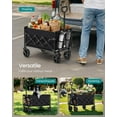 thumbnail image 5 of Small Collapsible Wagon with 400 lb Dynamic Weight Capacity, Foldable Wagon Cart, Folding Camp Cart with Wheels, for Outdoor, Yard, 90 L, Ink Black UGFW909B01, 5 of 7